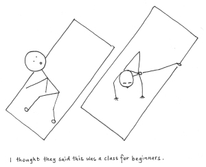 Beginners yoga class too much