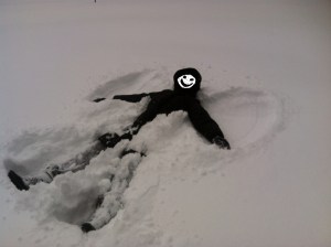 Faceless snow angels!